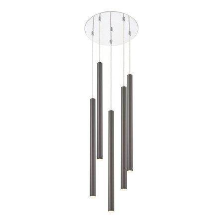 Forest 5 Light Island/Billiard, Chrome & Pearl Black